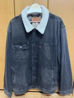 Levi Strauss & Co. ダークグレー ボア襟 デニムジャケット