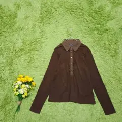【BOBSON/Cattle Horn】長袖トップス　カットソー　M　ブラウンのサムネイル