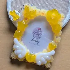 【秋きまぐれsale！】推しカラー　羽丸　イエロー　トレカケース　ホイップデコ