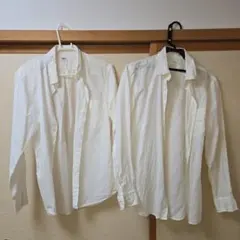 ユニクロ 長袖シャツ Mサイズ 2着セット ホワイト UNIQLO ポロシャツ