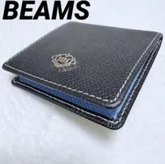 未使用 BEAMS黒レザー二つ折りコインケースのサムネイル