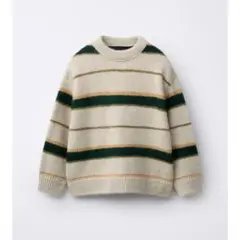 【新品】ZARA kids ストライプ柄ニットセーター 120