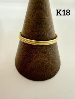 サンプル品　K18WG　18金ホワイトゴールド　3周ワイヤーリング　フリーサイズ サンプル品 K18WG 18金ホワイトゴールド 3周ワイヤーリング