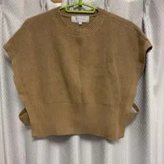 ROPE’ PICNIC シンプルクロップドニットベスト（ブラウン）