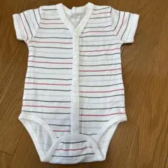 ストライプ柄 半袖ボディスーツ