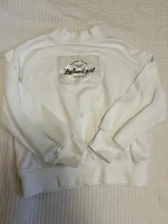 トレーナー　ホワイト　長袖　裏毛　バイラビ　130