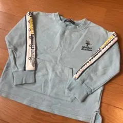 クレードスコープ　100 電車　踏切　トレーナー100 水色