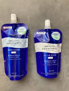 AQUALABEL 美白化粧水 乳液 つめかえ用セット　【しっとり】新品未開封品のサムネイル