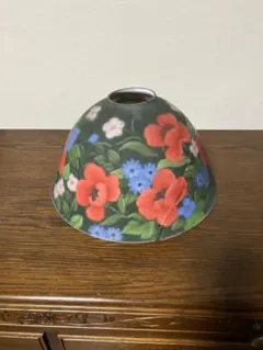 花柄ガラスシェード 　ジャンク