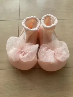 Attipas ピンク リボン付き ベビーシューズ