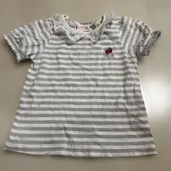 メゾピアノTシャツ　いちごボーダー