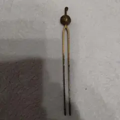 昭和初期頃　金属製かんざし 球体装飾付き