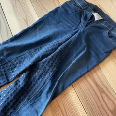 HKM デニムブルー フルグリップキュロット EU36