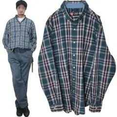 CHAPS チャップス ラルフ ローレン ボタンダウン 長袖 シャツ XL 古着