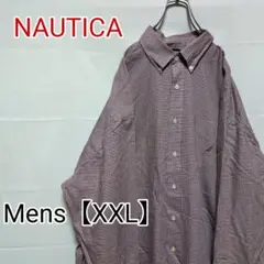 J69【US輸入】NAUTICA(ノーティカ)　長袖シャツ【XXL】赤他チェック