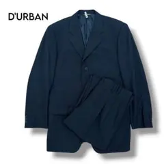 【DURBAN】美品　ピンチェック柄 メンズ スーツ セットアップ ブラックのサムネイル