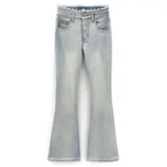 grl グレイル ウエスト レース フレア デニム パンツ　ks066