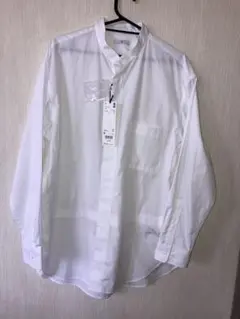 ユニクロ　＋Ｊ　ホワイト スタンドカラーシャツMサイズ 新品タグ付き