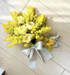 ウエディングブーケ　ブートニア　造花