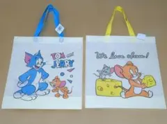 トムとジェリー 不織布トートバッグ 2個セット