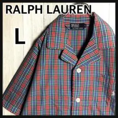 2980【未使用級・極美品】ラルフローレン チェック柄 オープンカラーシャツ
