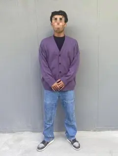 ヴィンテージ　ニット　パープル