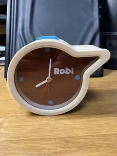 マニア必見！Robi ブラウン 置時計　声が出る目覚まし機能あり