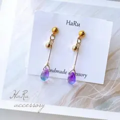 【 g1 】チェコビーズ ゴールドパール ピアスorイヤリング