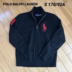 ポロラルフローレン ドライバーズニット ビッグポニー ウール ブラック 刺繍ロゴ