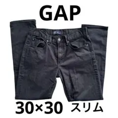 週末セール！【美品】GAP 黒 スリムデニム 30x30