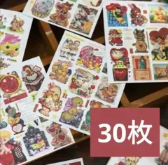 ③【♡おすそ分け♡】レトロ系　シールシート