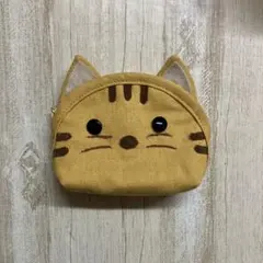 茶トラ猫　ミニポーチ　Lサイズ