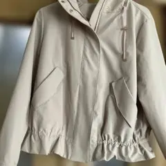 クチュールブローチ　マウンテンパーカー　ピンクベージュ