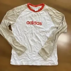 adidas アディダス 長袖 Tシャツ ラグラン ベージュ ホワイトのサムネイル