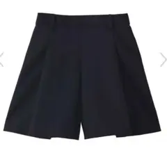 タックフレアーショートパンツ　ブラック 36