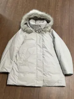 UNIQLO ユニクロ　ハイブリッドダウンコート　ライトグレーS 美品