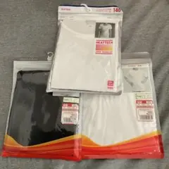 新品 UNIQLOユニクロ　肌着　ヒートテック　半袖　UネックT　白 140