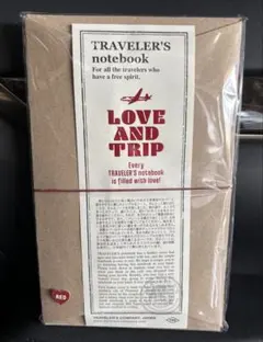 トラベラーズノート　レギュラーサイズ　LOVE AND TRIP レッド