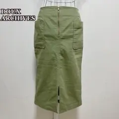 ●DOUX ARCHIVES スリットタイトスカート（S）　ポケット　膝下丈