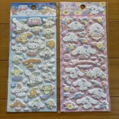 【正規品】サンリオ　シナモン　マシュマロシール　ぷっくりシール　2枚セット