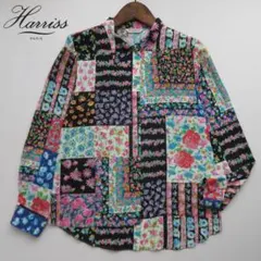 ヴィンテージ Harriss ハリス フラワープリント 長袖ブラウスのサムネイル