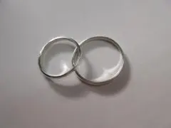 ペア リング シルバー 925 2mm エンゲージ 6号-32号　２個　d576