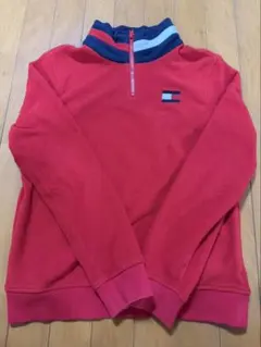 TOMMY HILFIGER ハーフジップ フリース レッド 164