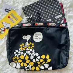 週末限定価格⭐︎PEANUTS×LESPORTSAC コスメポーチ 7121