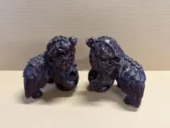 「L510」長期保管品 時代 中国 唐木 唐獅子 彫刻 飾り 置物 2体 L510」長期保管品 時代 中国 唐木 唐獅子 彫刻 飾り 置物 2体 - メルカリ