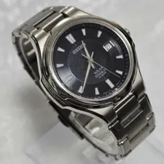 【稼働】SEIKO TITANIUM JAPAN 防水ソーラー メンズ 腕時計