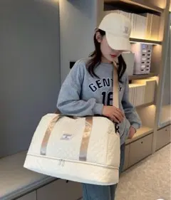 보스턴 캐리 가방 퀼팅 화이트 출장 체육관 수학 여행 대용량