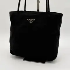 PRADA ショルダーバッグ　ナイロン　三角ロゴ　トートバッグ　黒