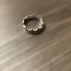 s*o様 【682】新品 アメカジ シルバー色 クラウンデザイン リング 10号