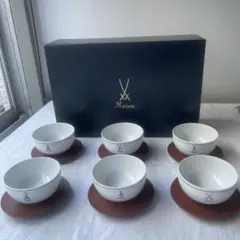 希少！Meissen マイセン　歴代双剣　湯呑　煎茶器　6客セット 茶托 希少！Meissen マイセン 歴代双剣 湯呑 煎茶器 6客セット 茶托 - メルカリ